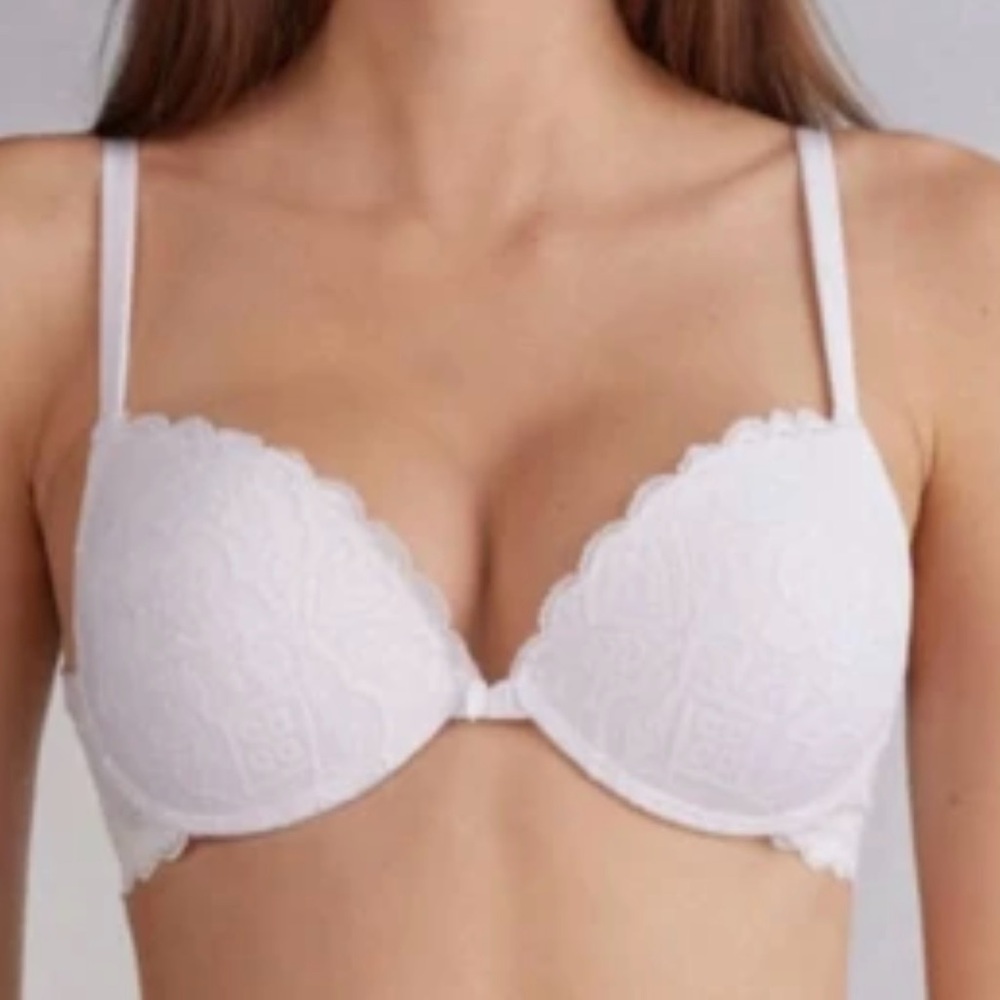 PINK Victoria's Secret White Lace Bra